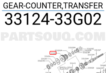 Nissan 3312433G02 GEAR-COUNTER,TRANSFER