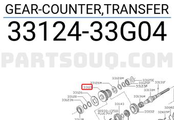 Nissan 3312433G04 GEAR-COUNTER,TRANSFER