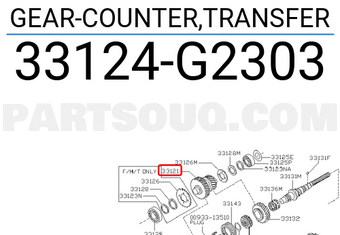 Nissan 33124G2303 GEAR-COUNTER,TRANSFER