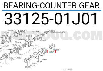 Nissan 3312501J01 BEARING-COUNTER GEAR