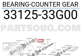 Nissan 3312533G00 BEARING-COUNTER GEAR