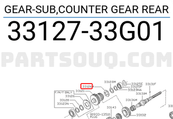 Nissan 3312733G01 GEAR-SUB,COUNTER GEAR REAR