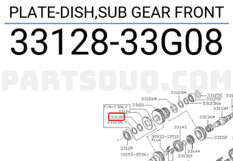Nissan 3312833G08 PLATE-DISH,SUB GEAR FRONT