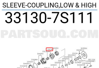 Nissan 331307S111 SLEEVE-COUPLING,LOW & HIGH