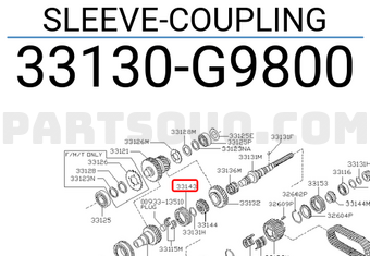 Nissan 33130G9800 SLEEVE-COUPLING