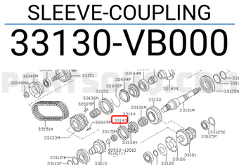 Nissan 33130VB000 SLEEVE-COUPLING