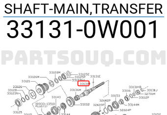 Nissan 331310W001 SHAFT-MAIN,TRANSFER