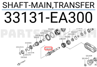Nissan 33131EA300 SHAFT-MAIN,TRANSFER