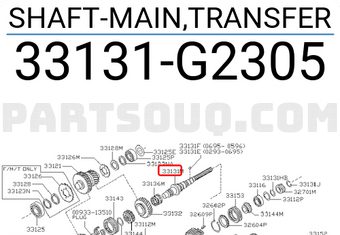 Nissan 33131G2305 SHAFT-MAIN,TRANSFER