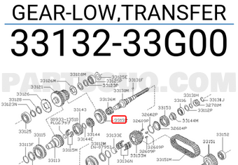 Nissan 3313233G00 GEAR-LOW,TRANSFER