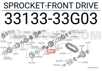 Nissan 3313333G03 SPROCKET-FRONT DRIVE