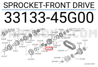 Nissan 3313345G00 SPROCKET-FRONT DRIVE