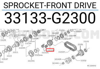 Nissan 33133G2300 SPROCKET-FRONT DRIVE