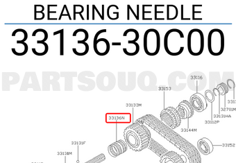 Nissan 3313630C00 BEARING NEEDLE