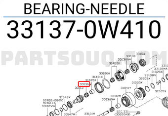 Nissan 331370W410 BEARING-NEEDLE