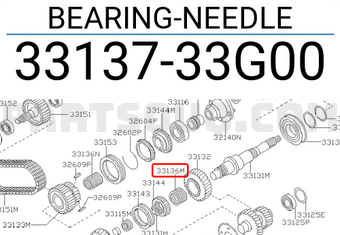 Nissan 3313733G00 BEARING-NEEDLE