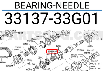 Nissan 3313733G01 BEARING-NEEDLE