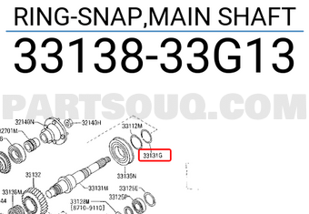Nissan 3313833G13 RING-SNAP,MAIN SHAFT