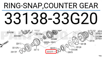 Nissan 3313833G20 RING-SNAP,COUNTER GEAR