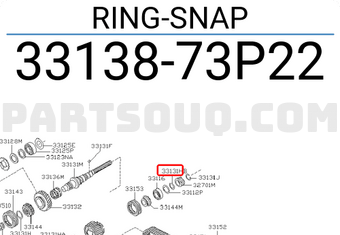 Nissan 3313873P22 RING-SNAP