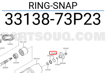 Nissan 3313873P23 RING-SNAP