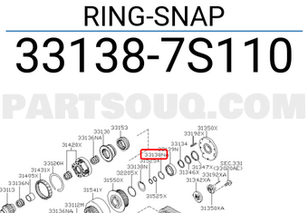 Nissan 331387S110 RING-SNAP