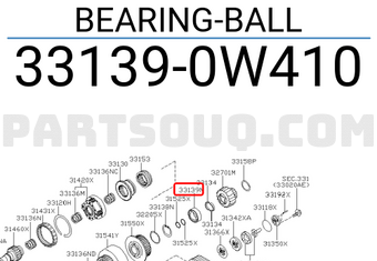 Nissan 331390W410 BEARING-BALL