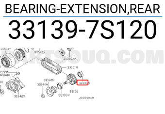 Nissan 331397S120 BEARING-EXTENSION,REAR