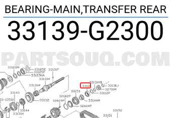 Nissan 33139G2300 BEARING-MAIN,TRANSFER REAR