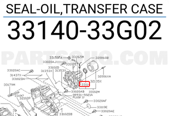 Nissan 3314033G02 SEAL-OIL,TRANSFER CASE