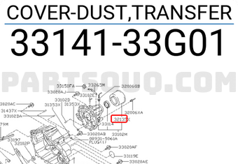 Nissan 3314133G01 COVER-DUST,TRANSFER