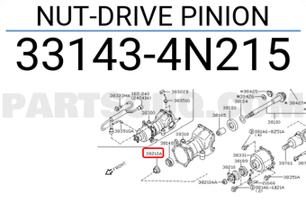 Nissan 331434N215 NUT-DRIVE PINION