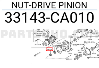 Nissan 33143CA010 NUT-DRIVE PINION