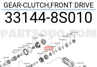 Nissan 331448S010 GEAR-CLUTCH,FRONT DRIVE