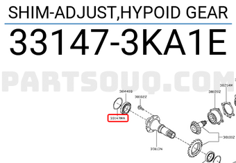 Nissan 331473KA1E SHIM-ADJUST,HYPOID GEAR
