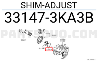 Nissan 331473KA3B SHIM-ADJUST