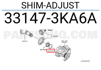 Nissan 331473KA6A SHIM-ADJUST
