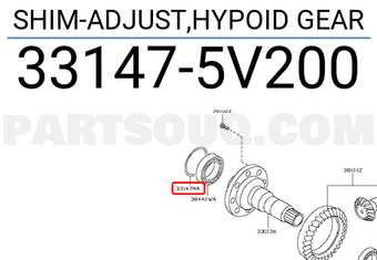 Nissan 331475V200 SHIM-ADJUST,HYPOID GEAR