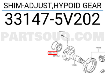 Nissan 331475V202 SHIM-ADJUST,HYPOID GEAR