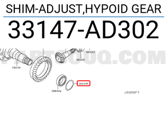 Nissan 33147AD302 SHIM-ADJUST,HYPOID GEAR