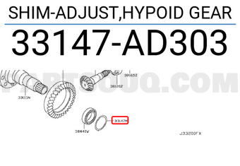 Nissan 33147AD303 SHIM-ADJUST,HYPOID GEAR