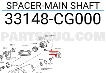 Nissan 33148CG000 SPACER-MAIN SHAFT