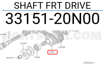 Nissan 3315120N00 SHAFT FRT DRIVE