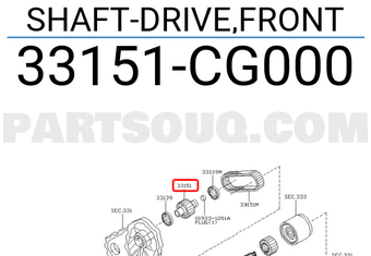 Nissan 33151CG000 SHAFT-DRIVE,FRONT
