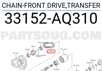 Nissan 33152AQ310 CHAIN-FRONT DRIVE,TRANSFER