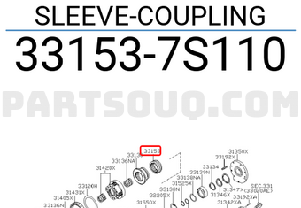 Nissan 331537S110 SLEEVE-COUPLING