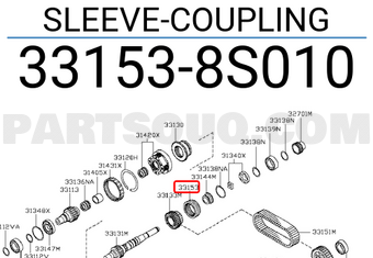 Nissan 331538S010 SLEEVE-COUPLING