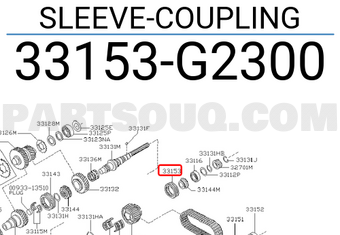 Nissan 33153G2300 SLEEVE-COUPLING