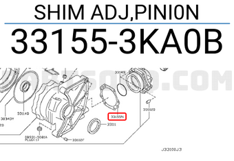Nissan 331553KA0B SHIM ADJ,PINI0N