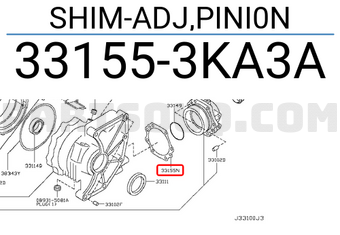 Nissan 331553KA3A SHIM-ADJ,PINI0N